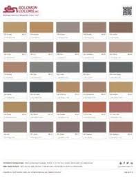 Color Charts For Integral And Standard Cement Colors