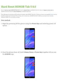 Hard Reset HONOR Tab 5 8.0