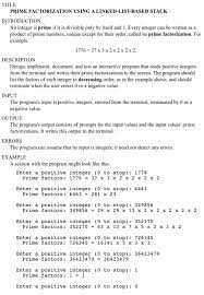 This tool also draws the prime factor tree if the number is factorable and smaller than 16000. Solved Title Prime Factorization Using A Linked List Base Chegg Com