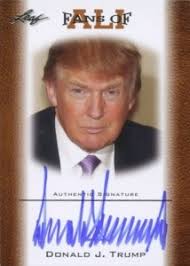 Trump Gifts Donald Trump Signed Baseball Card