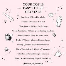 Placing new stones on top of the selenite (regardless of the form of selenite) for at least six hours is a wonderful way to cleanse and recharge them. Top 10 Crystals For Beginners House Of Formlab