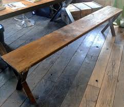 Bench In Steel And Antique Oak Length 200cm Bca Antique Materials Bois Banc Metal Chaise Banc