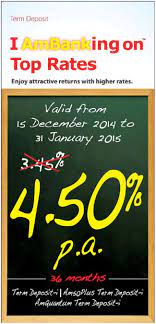 50% of the contracted interest rate is payable when a 'notice period' of 31 days (inclusive of the day of notice) is given by the customer at the branch. Saving Promotion Fd Bonanza Gold Investment Highest Return