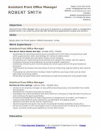 Assistant Front Office Manager Resume Samples Qwikresume