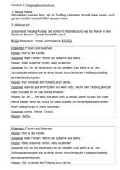 4teachers Vorgangsbeschreibung Pudding Bananenmilch Pfannkuchen