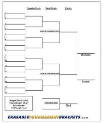 Team tournament bracket templates vector. Cornhole Erasable Tournament Bracket Single Elimination Blind Draw 16 Team Player 22 X 34 Chart
