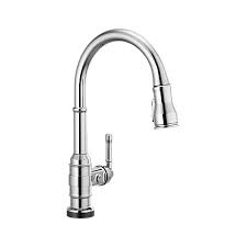 The best pullout kitchen faucets are more useful when you want to fill vessels or pots that are kept on the countertops. Single Handle Pull Down Kitchen Faucet With Touch2o Technology 9190t Dst Delta Faucet
