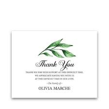 Begin with thank you for… or your gift/action was so appreciated! or, more formally, something like we want to acknowledge how valuable your recent work was to our company. Personalized Funeral Thank You Cards Watercolor Greenery