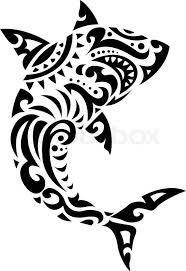 Black And White Shark Design Great White Shark Tribal Tattoo Designs Google Search Tribal Shark Tribal Tattoos Polynesian Tattoo