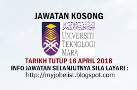 Senarai cawangan j&t express negeri pahang beserta alamat, nombor telefon, waktu operasi dan poskod kawasan yang terlibat j&t express hotline and email phone : Jawatan Kosong Terkini Di Universiti Teknologi Mara Uitm 16 April 2018