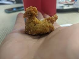 The chicken nuggets of our childhood memories are juicy and flavorful, but some chicken nuggets of today's reality are wet and kinda bland. My Chicken Nugget Is Shaped Like A Chicken R Mildlyinteresting Mildly Interesting Know Your Meme