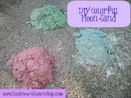Diy Colored Moon Sand Recipe Look We Re Learning Recipe Moon Sand Homemade Moon Sand Sands Recipe