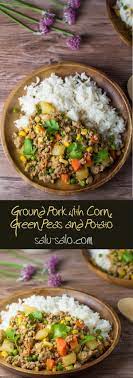 Ground Pork With Corn Green Peas And Potato Salu Salo Recipes Recipe Ground Pork Recipes Ground Pork Healthy Pork Recipes
