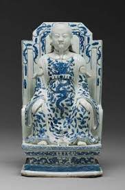 sculpture of xuanwu daoist deity of the north chinese ming dynasty wanli period 1573 1619 blue and white china chinese ceramics chinese pottery