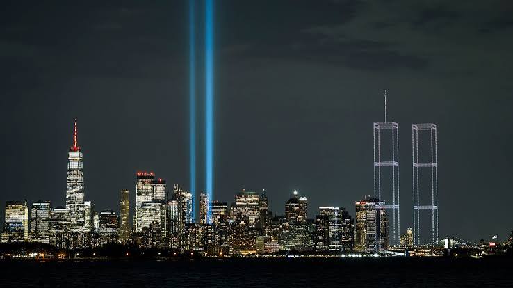 Drones recreate Twin Towers over NYC for 9/11 anniversary