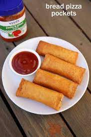 Bread Pockets Recipe Bread Pizza Pocket Recipe Pizza Pockets Recipe In 2020 Recipes Pizza Pockets Indian Snack Recipes