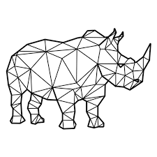 Aesthetic Black And White Geometric Animal Drawings Rhino Standing Polygonal Ad Affiliate Spon Polygonal Standing Rhino In 2020 Geometric Drawing Geometric Art Geometric Animals