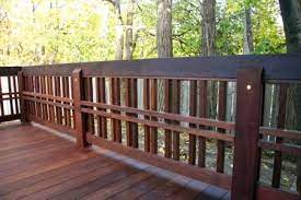 Aluminum deck railings are a great low maintenance option for any home. Craftsman Handrail With Double Vertical And Horizontal Elements Deck Railing Mountain Laurel Wood Deck Railing Deck Railing Design Horizontal Deck Railing
