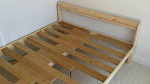 So that the mattress is positioned at the correct height, you can only combine the bed frame with luröy slatted bed base. Hardwood Floor As Ikea Neiden Slatted Bed Base Youtube