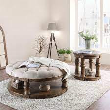 Coffee table $450 (midtown ) pic hide this posting restore restore this posting. Furniture Of America Joss Rustic Round Wood Tufted Coffee Table In Antique Oak Walmart Com Walmart Com
