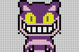 Cheshire Cat Pixel Art In 2020 Pixel Art Lego Art Pixel Art Design