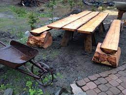 Rustic Picnic Table I Want You On My Back Patio Picnic Table Plans Lakehouse Decor Log Table