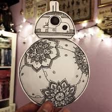 Bb8 Mandala Drawing By Zentaurius Hope You Like This Lil Fella Star Wars Tattoo Mandala Drawing Star Wars Art