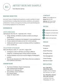 Artist Resume Sample Writing Guide Resume Genius Artist Resume Resume Template Examples Resume Examples