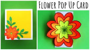 How to make a pop up card flower. Flower Pop Out Card Easy Pop Up Card Tutorial Handmade Greetings