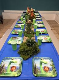 Good Dinosaur Party Table Dinosaur Birthday Party Dinosaur Theme Party The Good Dinosaur
