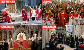 Covid Lockdown Millions Of Christians Mark Palm Sunday As Pope Francis Leads Mass At Vatican Daily Mail Online