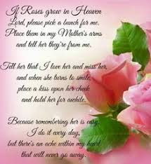 Birthday Flowers For My Mom In Heaven If Roses Grow In Heaven Mom In Heaven Happy Mother Day Quotes Mother S Day In Heaven