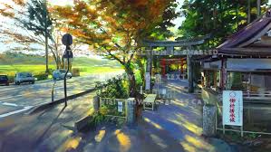 See more ideas about anime scenery, scenery, concept art. Anime Scenery Japanese Orginal Art Torii