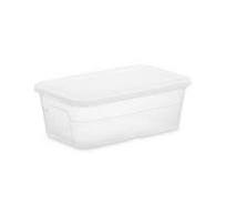 6qt Clear Storage Box White - Room Essentials™: Plastic Storage Container,  Stackable, Lidded, Portable, Snap Closure