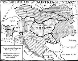 Teachers can print out unlimited individual copies of country map outlines to test students on location labeling or ask them to draw symbols or terrain elements, just to name a couple of suggestions. Map Of A Map Showing The Breakup Of Austria Hungary Under The Treaty Of Saint Germain Austria And The Treaty Of Trianon Hungary At The Close Of The First World War This Map Shows The Newly Established Boundaries For The Former Territories Of Galicia