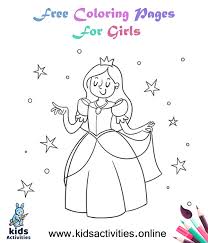 How do you print a coloring sheet? Free Printable Coloring Pages For Girls Kids Activities