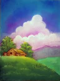 Drawing Skill Landscape Drawing For Beginners With Soft Pastels I used soft pastels for that over canson papers.