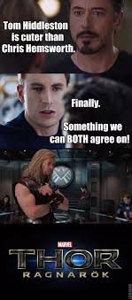 This Is Not Trey But At Least They Agree Chris Hemsworth Tom Hiddleston Hemsworth