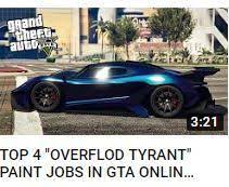 Top 4 Overflod Tyrant Paint Jobs In Gta Online Crew Colors Paint Job Gta Gta Online