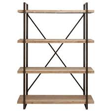 Aurus Bookshelf Elegant Organizing Event 67 H X 47 W X 14 D 293 00 203 00 Joss And Main Metal Bookcase Wood Shelves Wood Storage Shelves