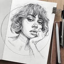 Sketchbook Aesthetic Traditional Art Graphite Drawing Of A Girl Drawing Draw Art Art Sketches Sketches Art Drawings