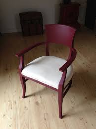 Chair Painted In Chalk Paint Chair Burgundy Seat Old White Cream Chalk Paint Chairs Painted Dining Chairs Refurnished Furniture