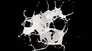 Cg animation of milk explosion on black ... | Stock Video | Pond5