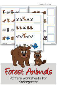 Forest Animals Pattern Worksheets For Kindergarten Pattern Worksheets For Kindergarten Pattern Worksheet Kindergarten Worksheets