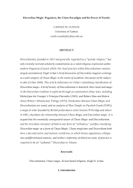 Chaos magic is a gallery & creative research space in nottingham. Pdf Discordian Magic Paganism The Chaos Paradigm And The Power Of Imagination