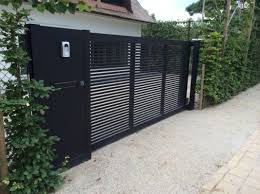 Mooi Maar Misschien Iets Te Modern Voor Ons Huis Modernes Zaun Design Eingangstor Design Einfahrtstor