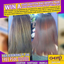 I have long, rebonded, layered hair at the moment but it only seems to look more dreary each day, so i've decided to get a haircut. Gem S Salon Hair Rebonding With Free P500 Worth Of Facebook