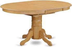 30 h x 84 w x 42 d, 66 w/o the leaf. Buy East West Furniture Avva7 Oak C Mid Century Dining Table Set 6 Fantastic Dining Chairs A Wonderful Round Dining Table Linen Fabric Seat And Oak Finnish Butterfly Leaf Wood Dining Table Online In Indonesia