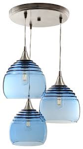 Lucent 3 Light Cascade Pendant No 302b Contemporary Pendant Lighting By Bicycle Glass Co