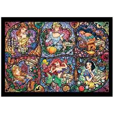 Disney stained glass puzzle australia. Tenyo Puzzle Disney Brilliant Princess Stained Glass Puzzle 500 Pieces